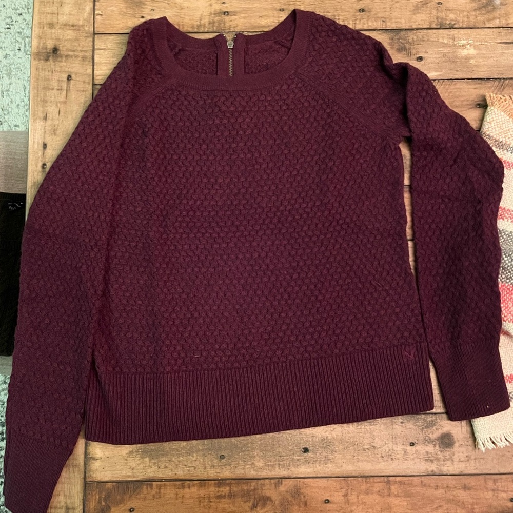 Maroon Wool/cotton Sweater